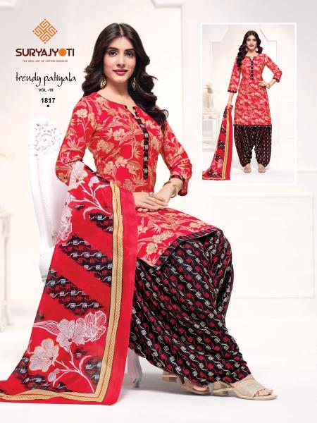 Suryajyoti trendy patiyala vol 18 batik dress material wholesale